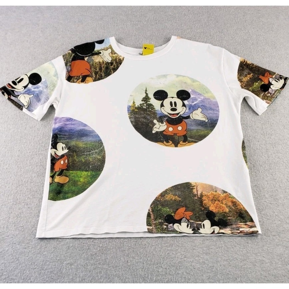 Disney x Zara Mickey Mouse Graphic Print T-shirt Tee Minnie Friends Womens Small
